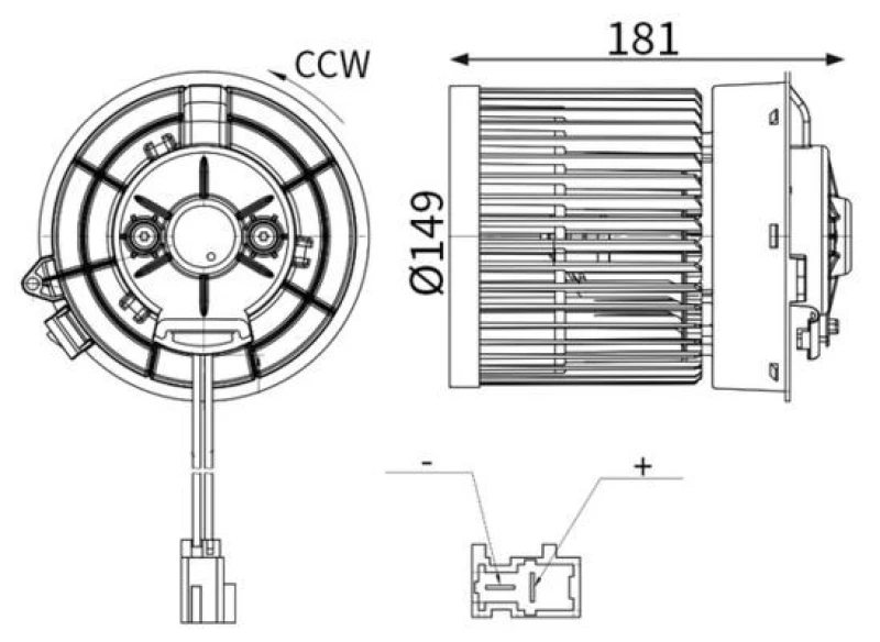 Image of Blower motor MAHLE AB 424 000S