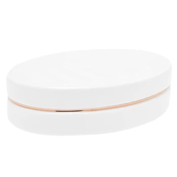 image of Hotel Collection Gold Ring Soap Dish - White Gold