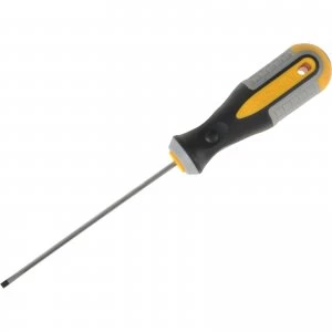 image of Roughneck Soft Grip Magnetic Slotted Terminal Screwdriver 3mm 100mm