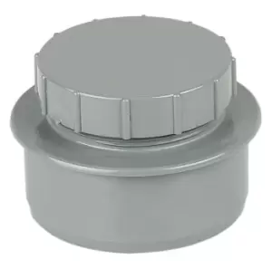 image of Floplast Ring Seal Soil Grey Access Cap, (Dia)110mm