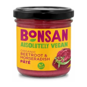 image of Organic Vegan Beetroot Horseradish Pate - 130g - 95165 - Bonsan