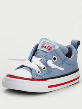 Image of Converse Chuck Taylor All Star Street Varsity Infant Slip-On Trainer - Grey White