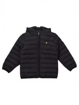 image of Lyle & Scott Boys Padded Jacket - Black, Size Age: 8-9 Years