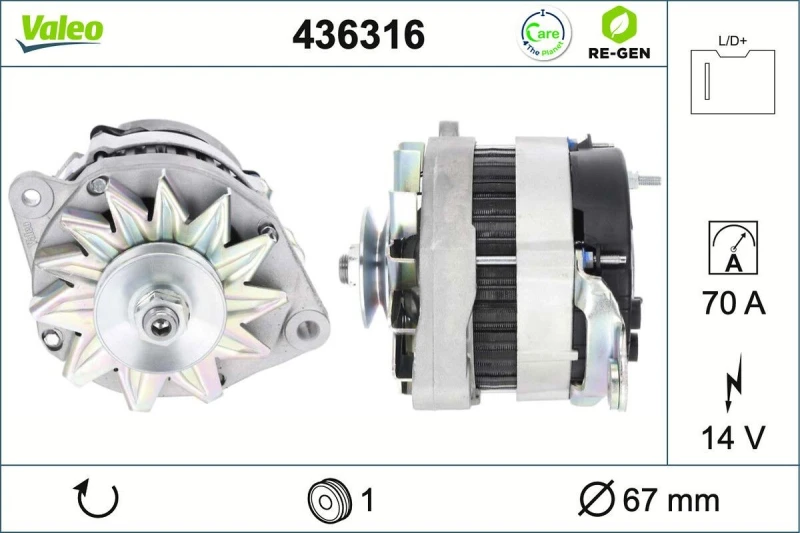 Image of Alternator VALEO 436316