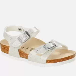 Image of Birkenstock Kids Rio Kids Sandals - Cosmic Sparkle White - UK 1 Kids