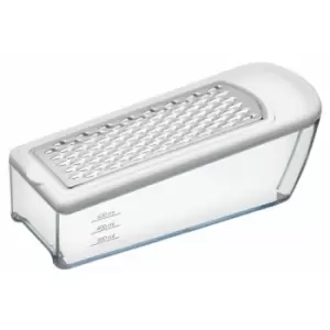 image of KitchenCraft Oblong Grater With Collector, Stainless Steel