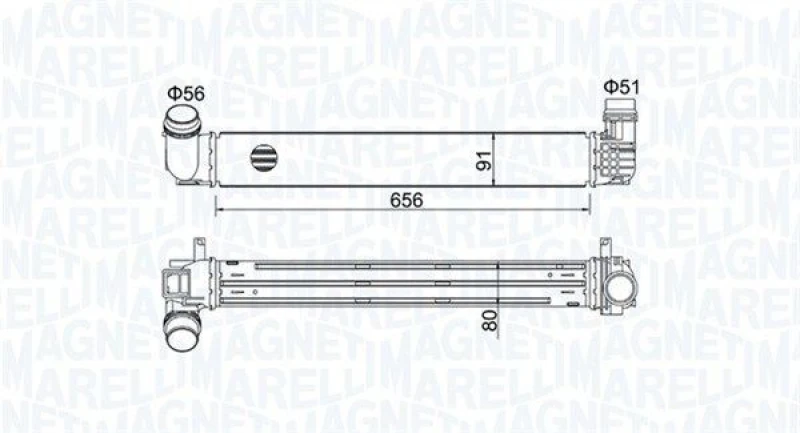 Image of MAGNETI MARELLI Intercooler MAGNETI MARELLI 351319204730