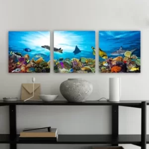 Image of P295429 Multicolor Decorative Canvas Painting (3 Pieces)