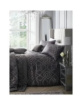 Image of Laurence Llewelyn-Bowen Llb Damson Tie The Knot Jacquard Duvet Set - Db