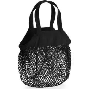 image of Westford Mill Mini Mesh Tote Bag (One Size) (Black) - Black