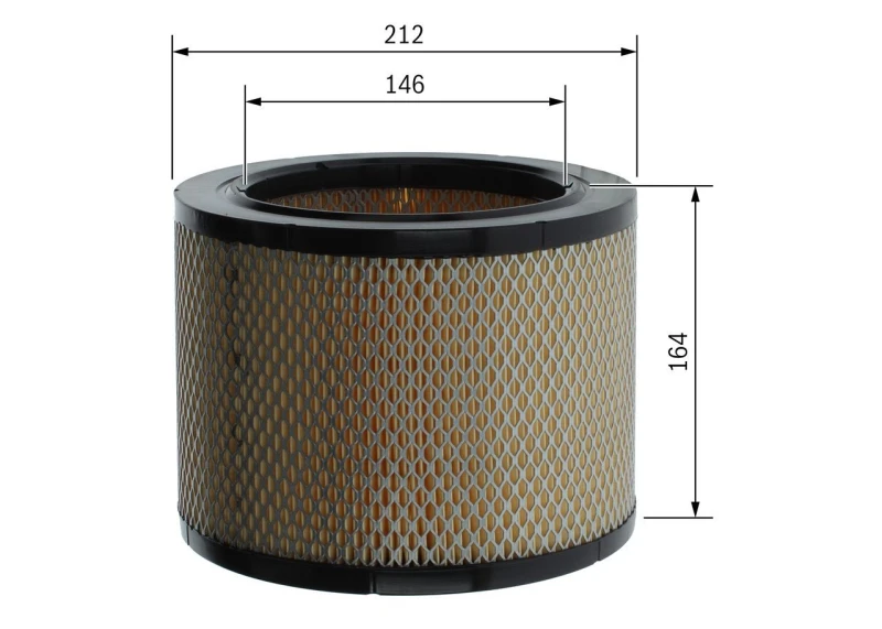 Image of Bosch F026400316 Air Filter Insert BOSCHAIRFIL-F026400316