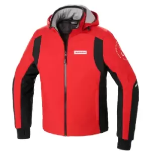 Image of Spidi Armor H2Out Red Black Motorcycle Jacket 2XL