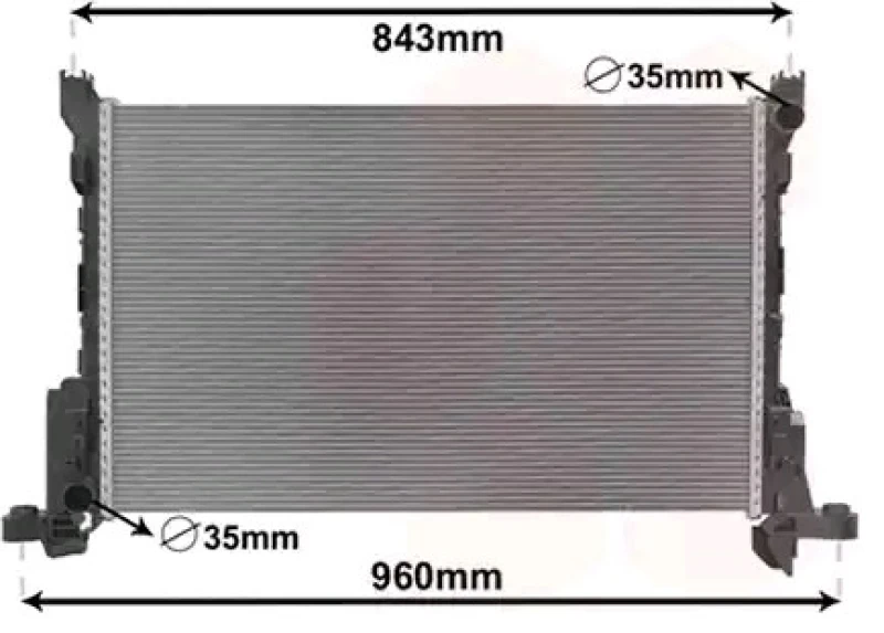 Image of VAN WEZEL 43002624 Engine radiator Aluminium, Brazed cooling fins Radiator,engine cooling (470)