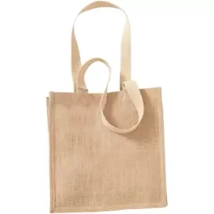 image of Westford Mill Jute Compact Tote Bag - 10 Litres (One Size) (Natural) - Natural