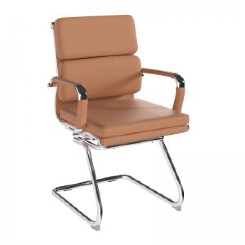 Image of Nautilus Designs Avanti Medium Back Bonded Leather Cantilever Visitor EXR41691NA