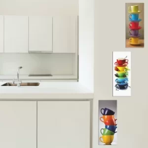 Image of BME014 Multicolor Decorative Framed MDF Painting (3 Pieces)