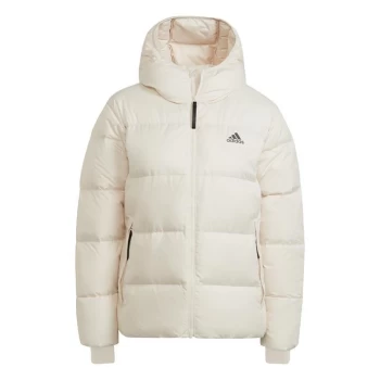 image of adidas D11 Big Baffle Down Hooded Jacket Womens - White