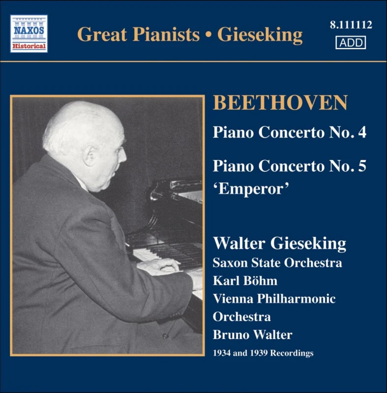 Image of RecordCityJP CD GIESEKING/BOEHM/WALTER - Klavierkonzert 4+5 8111112 Naxos Historica 2006 Europe Classical Used