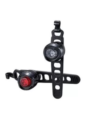 image of Cateye Cateye Orb Rechargeable F/R Cycle Light Set Polished Black