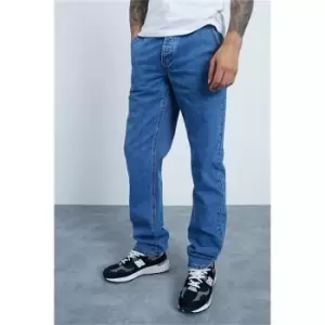 I Saw It First Blue Stacked Tailored Denim Jeans - Blue