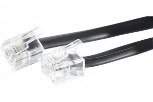 image of EXC Telephone RJ11 Cord Black 5 metre Cable