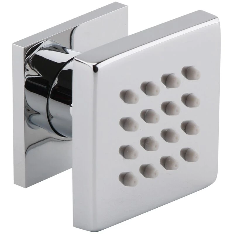 Image of nuie Shower Accessories Square Body Jet - Chrome, Silver A354