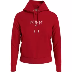 image of Tommy Jeans Essential Logo Hoodie - Red