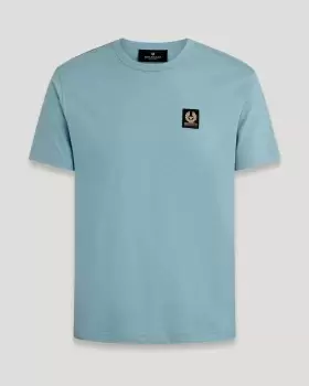 image of Belstaff Badge Logo T-Shirt In Arctic Blue - Size M