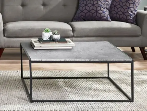 image of Julian Bowen Staten Concrete Effect Square Coffee Table