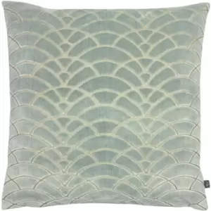 image of Ashley Wilde Dinari Graphic Cut Cushion Cover (50cm x 50cm) (Eucalyptus) - Eucalyptus