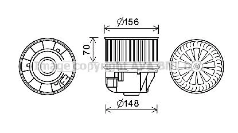 Image of Heater blower motor PRASCO FD8613
