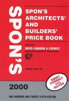 Image of Spons Architects and Builders Price Book 2000 by Davis Langdon and Everest Consultancy Group Hardback
