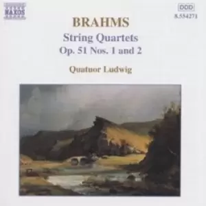 Image of Brahms String Quartets Op 51 Nos 1 and 2 by Johannes Brahms CD Album