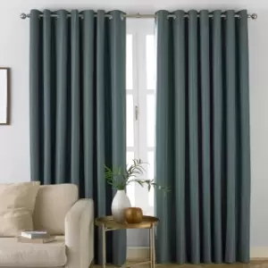 Image of Moon Premium Thermal Blackout Eyelet Curtains Mineral