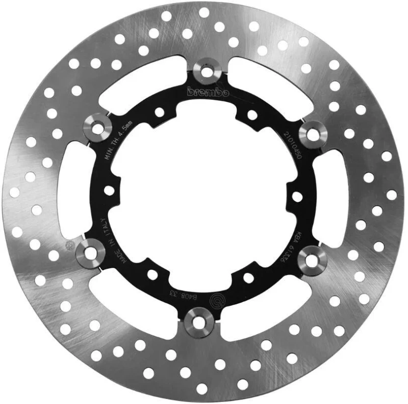 Image of 78B40833 - Brembo Oro Prime Line Fixed Brake Disc For KTM Adventure 1050 ABS 2015-2016 Rear Black/Silver/Stainless Steel 78B40833