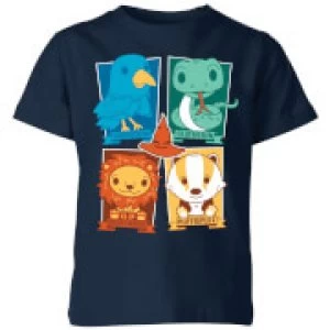 Image of Harry Potter Kids Hogwarts Houses Kids T-Shirt - Navy - 11-12 Years