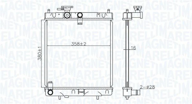 Image of MAGNETI MARELLI Engine radiator MAGNETI MARELLI 350213176400