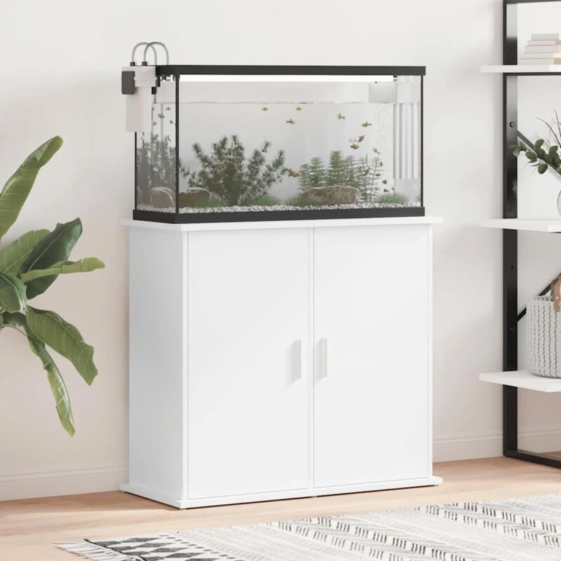 Image of VIDAXL Vidaxl - Aquarium Stand White 81x36x73cm Engineered Wood 8720845418250