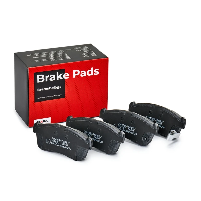 Image of RIDEX 402B0146 Brake pad set Front Axle, incl. wear warning contact, with anti-squeak plate, Axle Vers.: Front Low-Metallic Brake Pad Set,disc brake (
