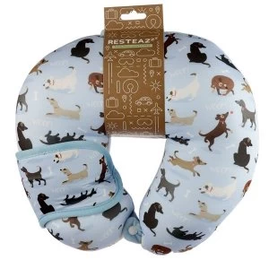 image of Relaxeazzz Catch Patch Dog Travel Pillow & Eye Mask Set