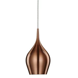 1 Light Small Dome Ceiling Pendant Copper, E14