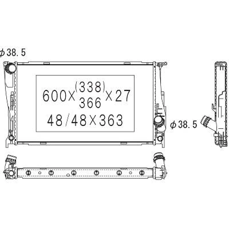 Image of Engine radiator DIEDERICHS DCM3850