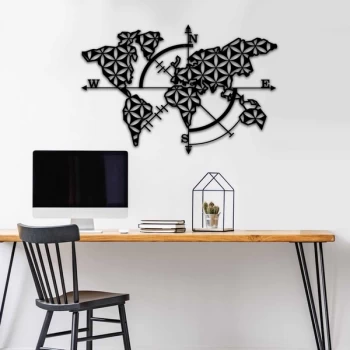 Image of MT - 011 Black Decorative Metal Wall Accessory