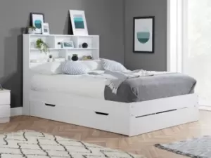 Image of Birlea Alfie 4ft Small Double White Wooden 1 Drawer Bed Frame