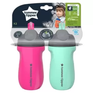 Tommee Tippee Straw Toddler Cups Pink/Mint