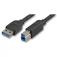 image of Akasa USB 3.0, SuperSpeed 5Gbps Type A to B Black Printer Cable, 150cm (AK-CBUB01-15BK)