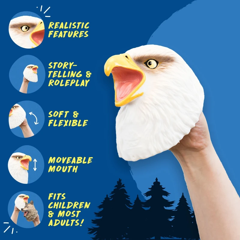 Image of Wild Thingz Hand Puppet - White Eagle Multi unisex