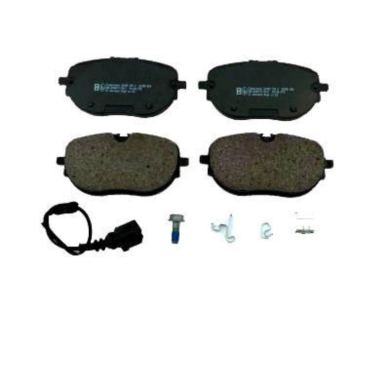 Image of ZIMMERMANN 26408.150.2 Brake pad set Front Axle, incl. wear warning contact, Photo corresponds to scope of supply, with bolts/screws Brake Pad Set,di