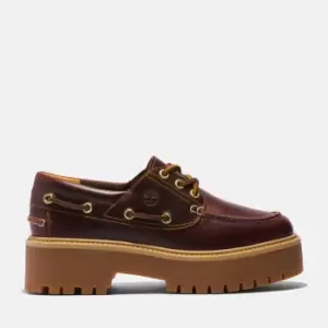 Timberland Stone Street Womens timberland Premium Boat Shoe For Her In Burgundy Burgundy, Size 8