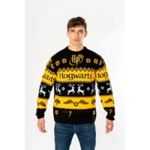 Image of Deluxe Christmas Hogwarts Harry Potter Knitted Jumper Ex Ex Large
